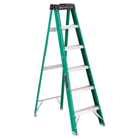 Tinkertools No. 592 Six-Foot Folding Fiberglass Step Ladder- Green-Black TI2771138